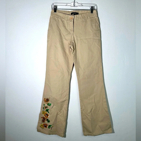 Daisy Fuentes Flared Embroidered Pants - Picture 1 of 4